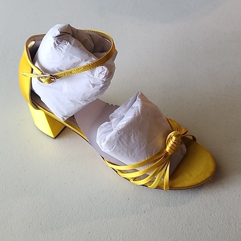 Women's Nina Nidiah Citron Crystal Ankle Strap Sandals/Heels Size 5